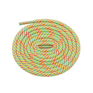 INSPIRE CHIC Three-Color Checkered Round Rope Shoe Laces for Boots 2 Pairs - 1 of 3