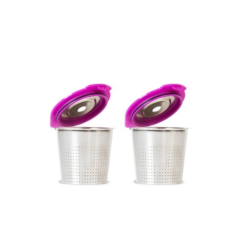 2-PK Cafe Flow Stainless Steel Reusable K Cup  Refillable Capsule Cup  Metal Coffee Filter Fo, 2 units - Harris Teeter