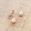 Slickblue Classic Rose Gold/Silver Plated 6mm/8mm Stud Earrings, Stainless Steel, Anniversary & Wedding Jewelry for Women - 3 of 3