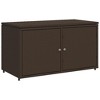 Garden Storage Cabinet Brown PE rattan, powder-coated steel Medium - 2 of 4