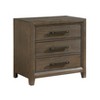 Dark Walnut Finish Nightstand of 3 Drawers Classic Design Bedroom Furniture 1pc - 2 of 4