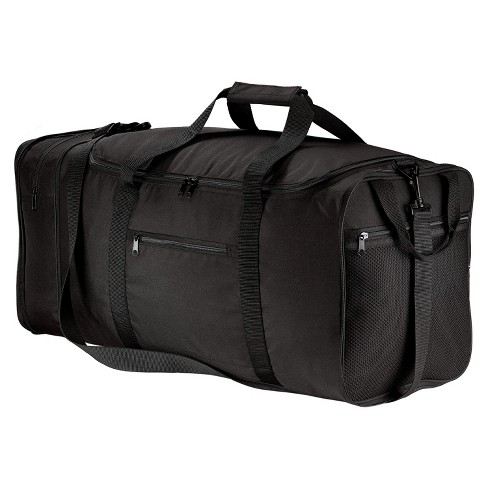 Duffel bag with online compartments