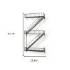 HomeRoots 21" Gunmetal Gray Metal Novelty Wall Mounted Accent Shelf - 3 of 4