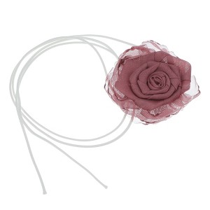 Unique Bargains Rose Flower Bandages Choker Necklace 1Pc - 1 of 4