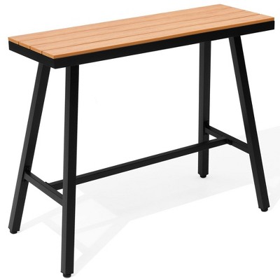 Crestlive Products Outdoor Bar Table Hot Tub Table Patio Bar Height Table with Weather Resistant Waterproof Top