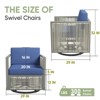 Outdoor Patio Swivel Chair with 5 Inch Cushion Chair for Garden Set of 2 - 2 of 4