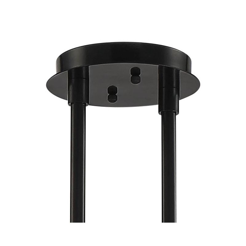 Possini Euro Design Black Island Pendant Chandelier 66" Wide Modern Metal Shade 6-Light LED Fixture for Kitchen Dining Room House, 4 of 10