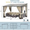 ALAULM Wall Mount Gazebo Outdoor Pergola, Hardtop Lean to Gazebo Canopy Awnings with Sloped Roof and Sturdy Steel Frame, for Patio, Deck, Backyard - 2 of 4