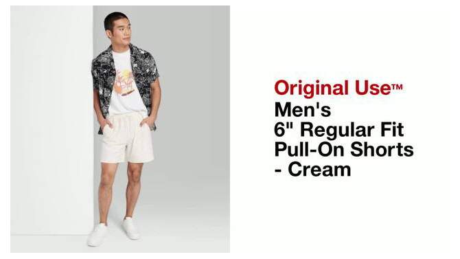 Men's 6" Regular Fit Pull-On Shorts - Original Use™ Cream, 2 of 6, play video