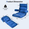 Costway Adjustable Lazy Sofa with Stepless Adjustable Back & 6-position Head/Lumbar/Seat Brown/Gray/Blue - image 3 of 4