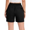 Womens 5" Inseam Hiking Shorts Zipper Multi-Pocket Cargo High-Rise Hiking Shorts Elastic Multifunctional Waist - 2 of 4