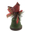 Transpac 7.0 Inch Cardinal & Bell Figure Christmas Messages Bird Figurines - 2 of 3