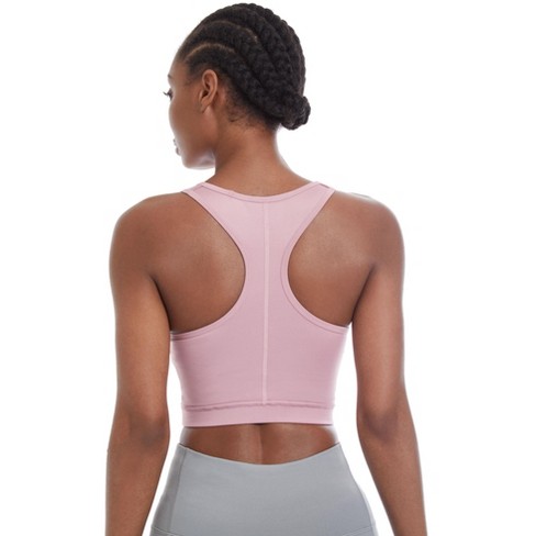 Dusty Rose High Neck Workout & Sports Bra