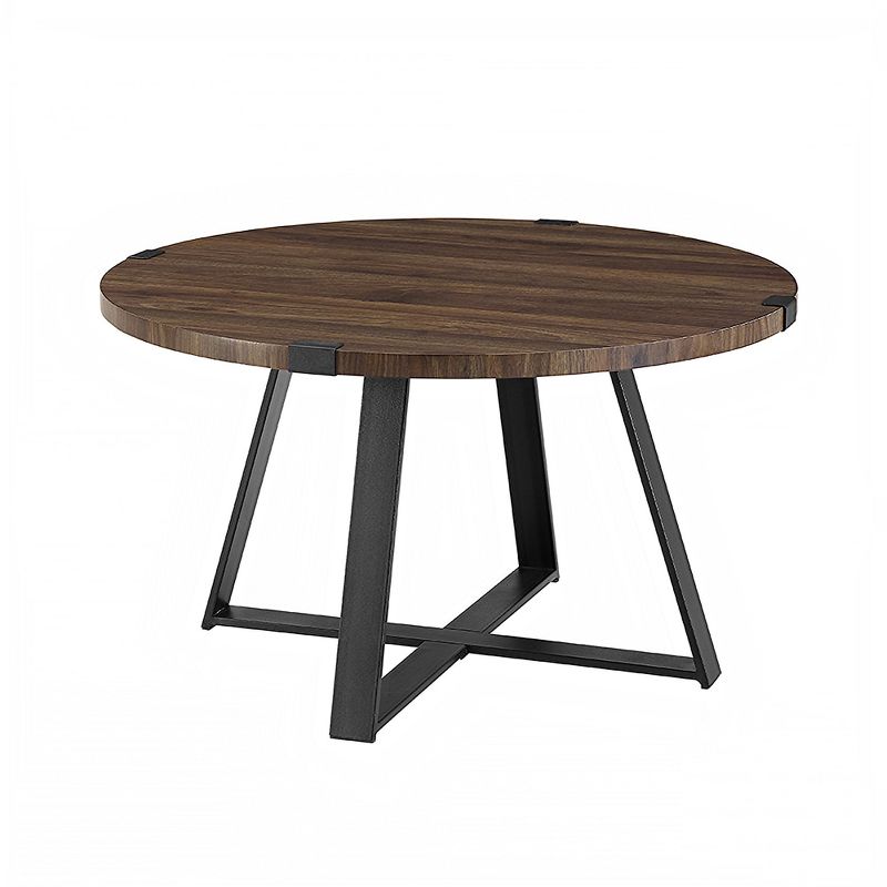 Wrightson Urban Industrial Faux Wrap Leg Round Coffee Table - Saracina Home, 1 of 20