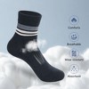 Paaaawaters Horizontal stripes trendy black socks solid color sports breathable socks(Twelve pairs) - 4 of 4