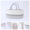 Unique Bargains Woven Handcrafted Odorless Cotton Rope Storage Basket 14.2 x 9.1 x 7.1 Inch 1 Pc - 3 of 4