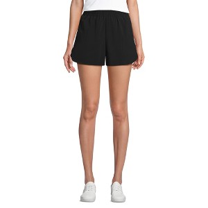 Lands' End Women's Active Woven 4" Shorts with Brief - 1 of 4
