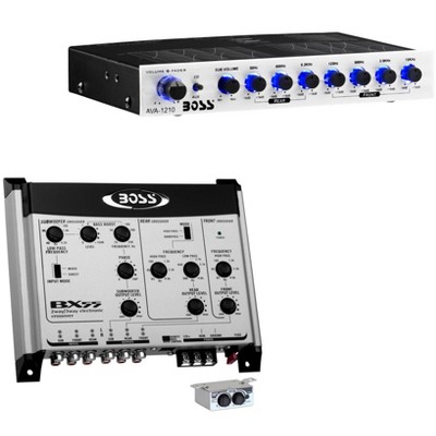 BOSS BX55 2/3 Way Car Audio Electronic Crossover Bass with Remote Control and Stereo Equalizer Preamp Amplifier