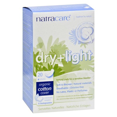 Natracare Organic Cotton Dry + Light Sensitive Bladder Pads - 20 ct