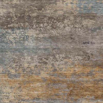 HomeRoots 10' X 14' Brown Gray And Purple Abstract Washable Indoor Outdoor Area Rug