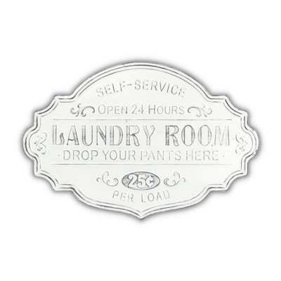 Cheung's Dafina Enamel Style Finished Laundry Sign - Rustic