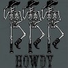 Rerun Island Women Howdy Cowboy Skeletons Short Sleeve Graphic Cotton T-Shirt - 2 of 4