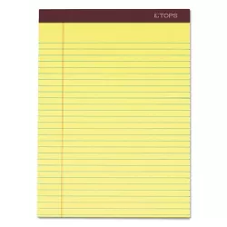 TOPS Docket Writing Pads 63360 12 Pack Jr 50 Sheets Legal Rule 5 x 8 White Paper 
