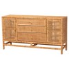 bali & pari Vivan Bohemian Honey Rattan and Mahogany Wood 3-Drawer Storage Cabinet - 2 of 4