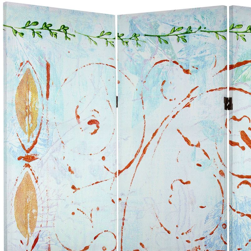 5 ft. Tall Winter's Peace Canvas Room Divider - Oriental Furniture, 3 of 6