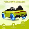 12V Licensed Aston Martin Kids Ride On Car, Electric Sports Car w/Remote, LED Lights, Music, USB, Soft Start - 2 of 4