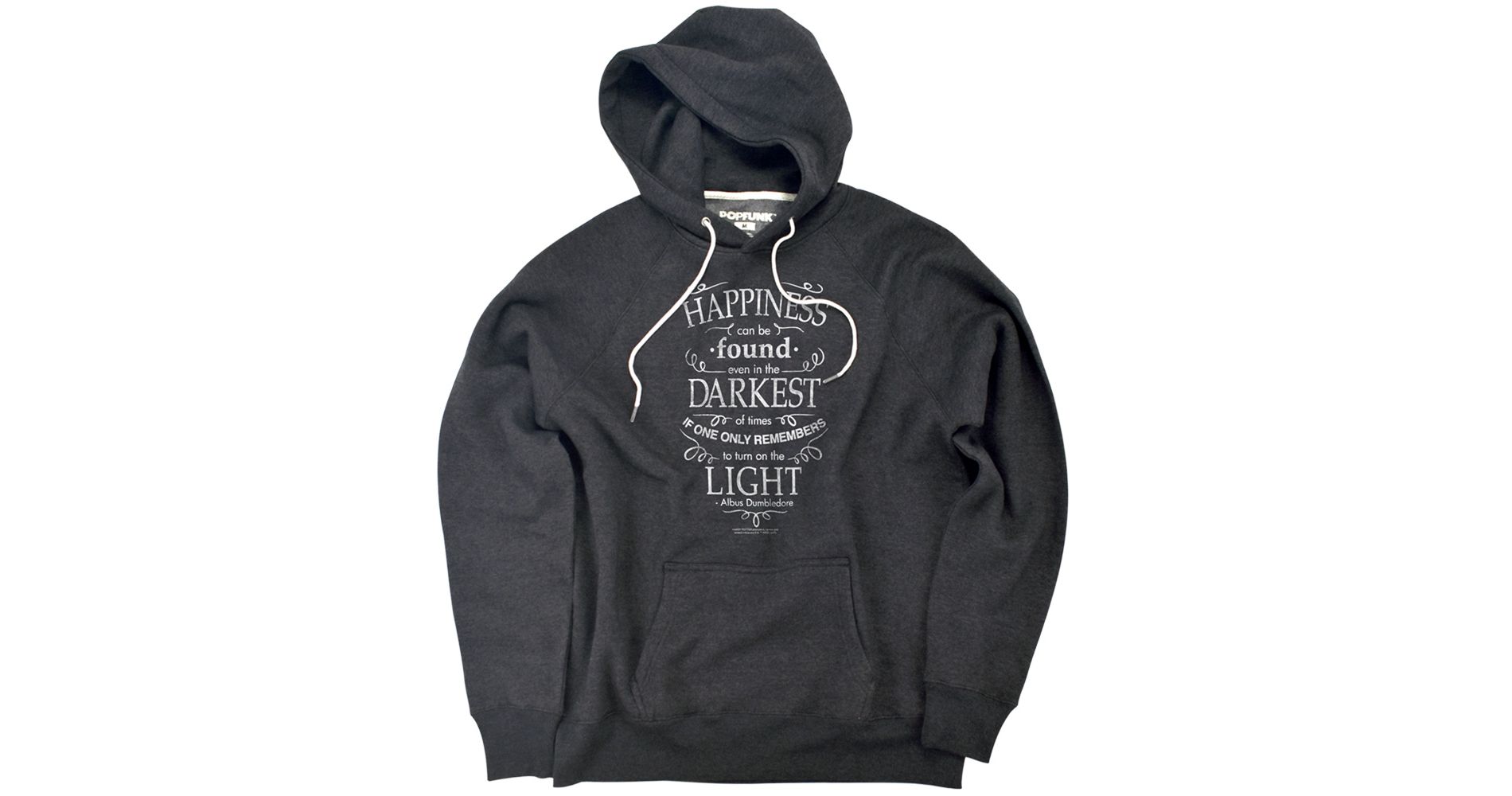 Harry Potter Happiness Quote Slim Fit Pullover Hoodie
