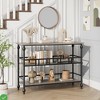 43 Inch Console Table for Entryway, Farmhouse & Modern Decor – Sturdy Open Shelf Sofa Table with Roman Column Legs - 2 of 4