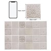 Unique Bargains PVC Tile Stickers 5.91"x5.91" Khaki 24 Pcs - 3 of 4