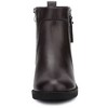 BLISSFUL STEP Women's Side Zip Round Toe Chunky Heel Ankle Booties - 3 of 4