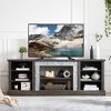 Wooakway 70'' Mid-Century Modern TV Stands Desk Storage Rack Media Console Table with Large Storage Cabinet - 2 of 4