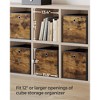 Set of 8 Cube Storage Bins, 11.8x11.8x11.8 Inch Foldable Fabric Boxes with Handles for Closet Organizer, Rustic Brown and Black - 4 of 4