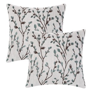 Unique Bargains Four Seasons Decoration Throw Floral Pattern Pillow Cases 2 Pcs - 1 of 4