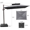 Crestlive Products 9x11 FT Double Top Patio Cantilever Offset Umbrella UV30+ Outdoor 360° Rotation 6 Heights Adjustable - 3 of 4