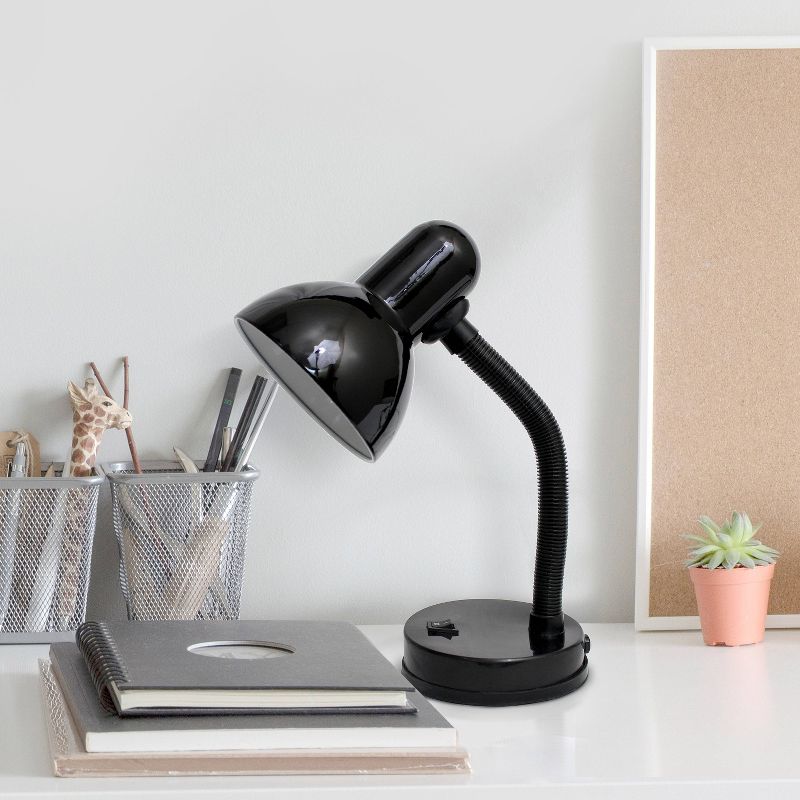 Basic Metal Desk Lamp with Flexible Hose Neck - Simple Designs, 3 of 7