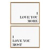 (Set of 2) 18" x 24" Sylvie I Love You Canvas by Maggie Price Natural - Kate & Laurel All Things Decor - 2 of 4