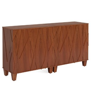 Resenkos Sideboard Buffet, Kitchen Storage Cabinet,55" Sideboard Buffet Storage Credenza Cabinet with Solid Wood Legs,Brown - 1 of 3