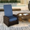 Aghana Digitals Outdoor PE Rattan Swivel Recliner with Lifting Footrest, 360° Rotation, - 2 of 4