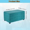 Unique Bargains Textured Jacquard Stretch Footstool Slipcover Protector for Living Room Bedroom - 2 of 4