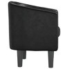 vidaXL Modern Tub Chair in Black Faux Leather - Sturdy Elegant Seating for Living Room, Bedroom - 4 of 4