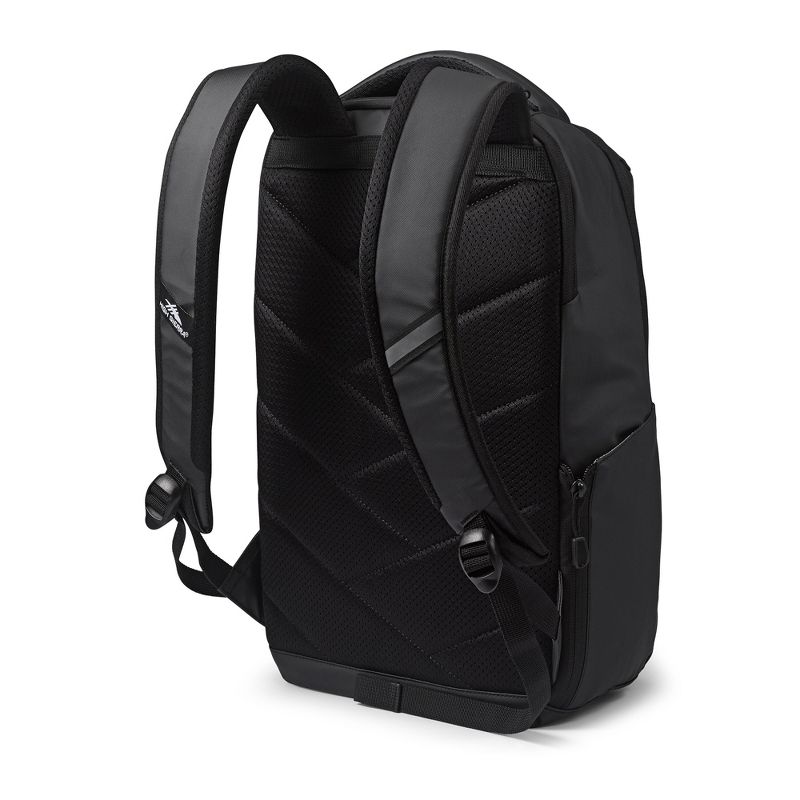 High Sierra Luna Polyester Large Storage Backpack with Grab Handle, 360 Degree Reflectivity, and Laptop Padded Pocket Sleeve, Black, 3 of 7