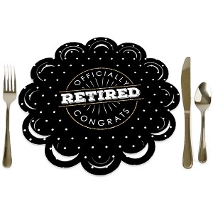 Big Dot of Happiness Happy Retirement - Retirement Party Round Table Decorations - Paper Chargers - Place Setting For 12 - 1 of 4