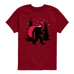 Boys' - Instant Message - Sasquatch Santa Short Sleeve Graphic T-Shirt - 1 of 4