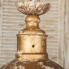 Vintage Industrial Style Gold Pendant Light Fixture with Distressed Finish, 11.62" Diameter, Adjustable Chain - 3 of 4