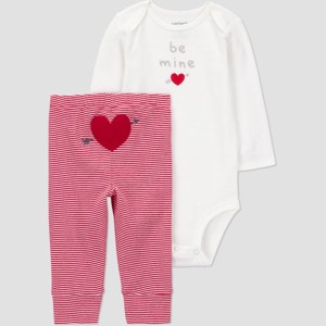 Carter's Just one you® Baby 2pc Valentines Day Be Mine Bodysuit and Pants Set - Red - 1 of 3