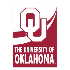 NCAA University of Oklahoma Garden Flag 12x18 Double Sided, Officially Licensed Sports Flags For Outside, Indoor and Outdoor Students & Alumni - 1 of 1